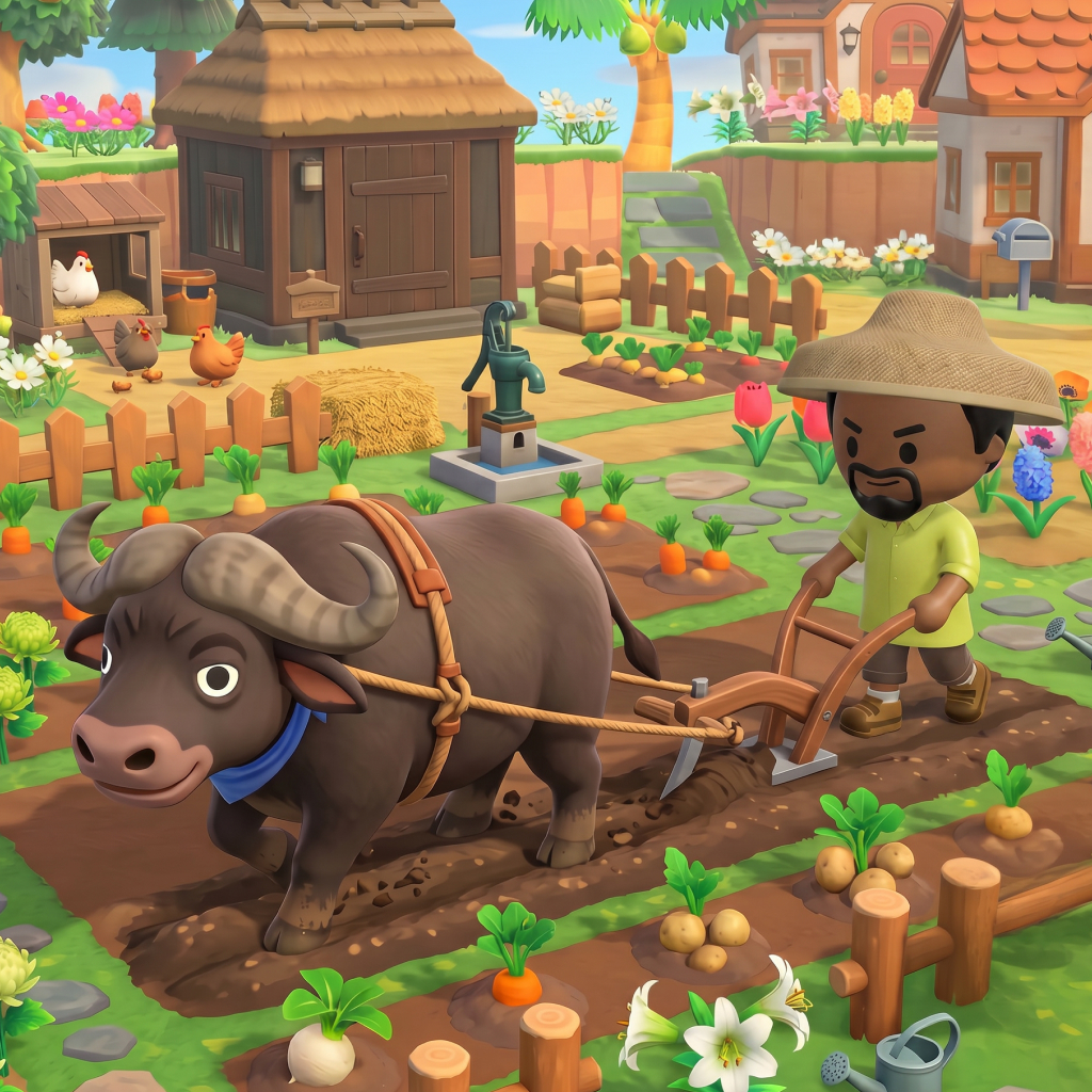 Plowing Buffalo